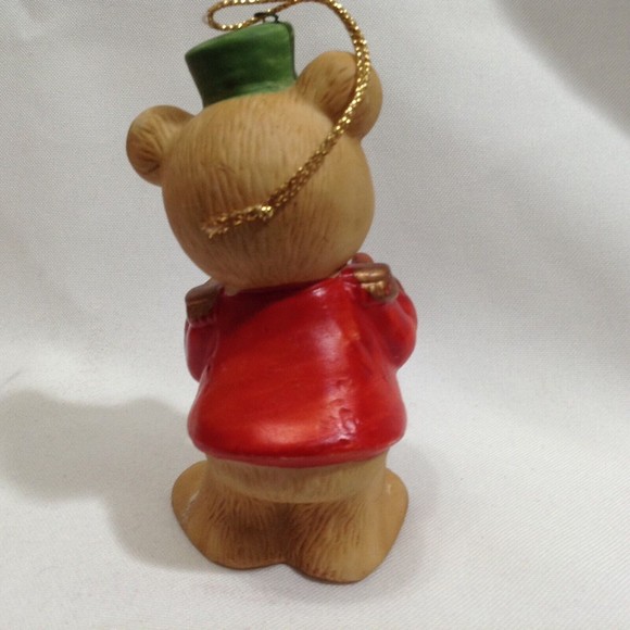 2 Homco Bears Musical Band 4" Christmas Ornaments Accordion Horn 5553 Music - Picture 7 of 7